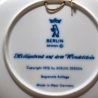 Weihnachtsteller - 1973: Heiligabend am Wendelstein - von Berlin Design - blaues Porzellan - begrenzte Auflage - Made in West Germany (8C3)