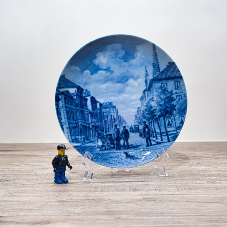 Sammelteller Berlin Design - Serie: Alt Bremerhaven - Bürgermeister Smidt Strasse - blaues Porzellan  - Made in Germany - 9D1 - TOP Zustand