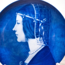 Sammelteller Berlin Design - Serie: Da Vinci - Beatrice d Este - blaues Porzellan - Auflage 5.000 - Made in Germany - 9E1 - TOP Zustand