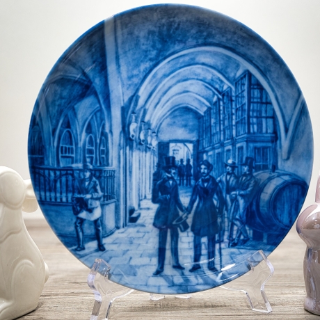 Sammelteller Berlin Design - Serie: Alt Bremen - Ratskeller 1860  - blaues Porzellan  - Auflage 3.000 - Made in Germany - 9D1 - TOP Zustand