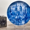 Sammelteller, Städteteller: Stuttgart - Berlin Design - blaues Porzellan  - Made in Germany - mit Karton - 8C1 - TOP Zustand