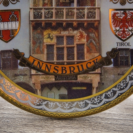 Risch-Lau Untersetzer / Sammelteller - Motiv: Innsbruck Goldenes Dachl - farbenprächtig - schön verziert - 9B1