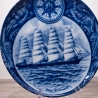 Sammelteller Schiff - Peter Rickmers 18/1250 - Berlin Design Nautica - blaues Porzellan - begrenzte Auflage - Made in West Germany (9E2) TOP