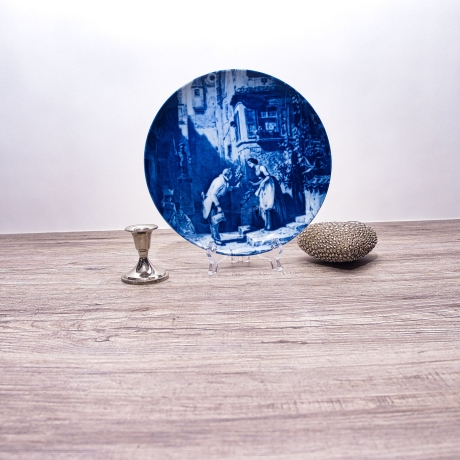 Sammelteller Berlin Design - Serie: Carl Spitzweg - Hochzeiter - blaues Porzellan - Auflage 5.000 - Made in Germany - 9E2 - TOP Zustand