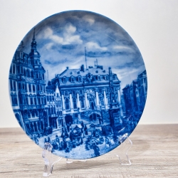 Sammelteller Berlin Design - Städteteller Bonn - Marktplatz im Rathaus - blaues Porzellan - Made in Germany - 9D2 - TOP Zustand