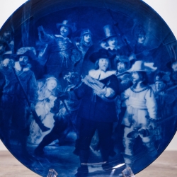 Sammelteller Berlin Design - Serie: Rembrandt - Die Nachtwache   - blaues Porzellan  - Auflage 5.000 - Made in Germany - 9E2 - TOP Zustand