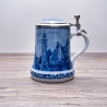 Sammelkrug Berlin Design - Serie: Alt Bremen - Der Marktplatz um 1859 - blaues Porzellan - Made in Germany - 9D3 - TOP Zustand