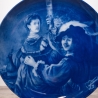 Sammelteller Berlin Design - Serie: Rembrandt - R und Saskia   - blaues Porzellan  - Auflage 5.000 - Made in Germany - 9E2 - TOP Zustand