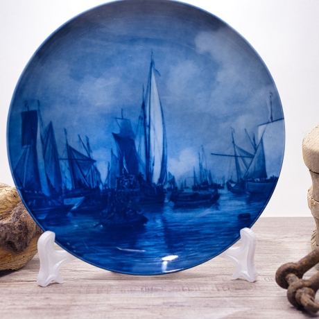 Sammelteller Berlin Design - Serie: Van de Felde - Überfahrt Karl  - blaues Porzellan  - Auflage 5.000 - Made in Germany - 9E2 - TOP Zustand