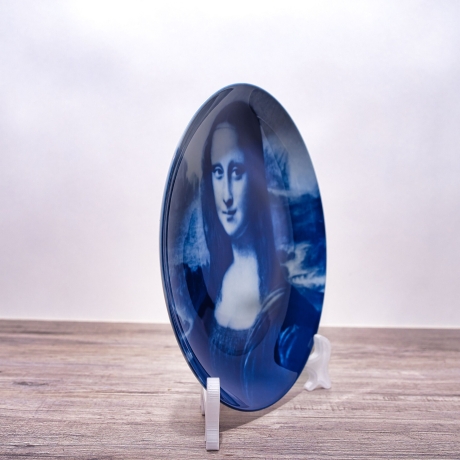 Sammelteller Berlin Design - Serie: Da Vinci - Mona Lisa  - blaues Porzellan  - Auflage 5.000 - Made in Germany - 9E1 - TOP Zustand