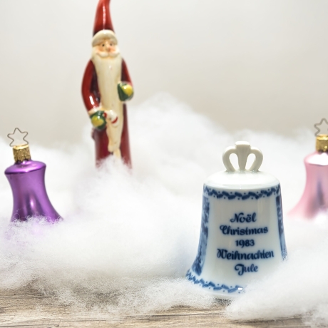 Weihnachtsglocke - Berlin Design - 1983 - blaues Porzellan - Made in Germany - 8D3 - TOP Zustand - limitiert