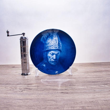 Sammelteller Berlin Design - Serie: Rembrandt - Mann mit Goldhelm  - blaues Porzellan - Auflage 5.000 - Made in Germany - 9E1 - TOP Zustand