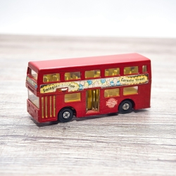 Automodell London Bus The Londoner K-15, Matchbox Superkings Made in England, Zustand 3, Baujahre: 1973-1981, Metallguss, Maßstab  1/72