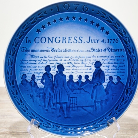 Sammelteller der Firma Copenhagen Royal- Motiv: In Congress 1776 (Unabhängigkeitserklärung). Hergestellt 1976 in Dänemark - TOP Zustand  8B2