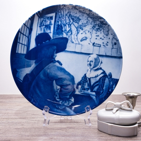 Sammelteller Berlin Design - Serie: Vermeer - Soldat und Mädchen - blaues Porzellan - Auflage 5.000 - Made in Germany - 9E2 - TOP Zustand