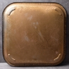 Blechtablett Werbemittel von Teachers Whisky : Pick up a teacher mit Alterspatina, vermutlich 1960 oder 1970er Jahre, Rost und Patina