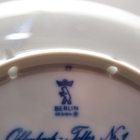 Sammelteller Berlin Design - Städteteller Offenbach - 1000 Jahre 977 - 1977 - blaues Porzellan - Made in Germany - 9D2 - TOP Zustand