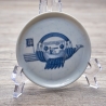 Sammelteller mit fantastischem Motiv der frühen Science Fiction und Sternenbildern - blau/weiß - außergewöhnliches Steampunk Motiv - 9B1