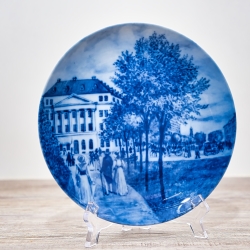 Sammelteller Berlin Design - Serie: Alt Hamburg - Die Esplanade um 1840 - blaues Porzellan  - Made in Germany - 9D1 - TOP Zustand