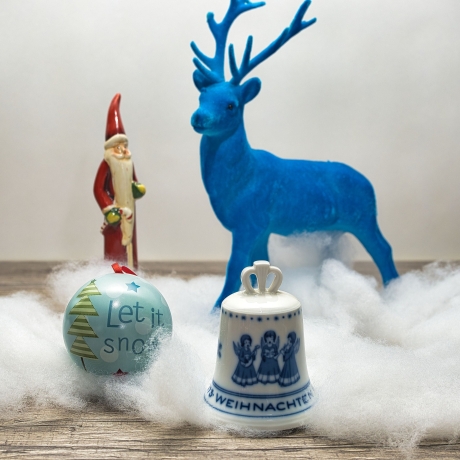 Weihnachtsglocke - Berlin Design - 1973 - blaues Porzellan - Made in Germany - 8D3 - TOP Zustand - limitiert