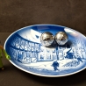 Weihnachtsteller - 1989: Hans Christian Andersen - Das alte Haus - Desiree Denmark Porzellan - Old Copenhagen blue - TOP Zustand (8F)