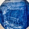 Sammelteller, Städteteller: Freiburg - Berlin Design - blaues Porzellan  - Made in Germany - mit Karton - 8E1 - TOP Zustand