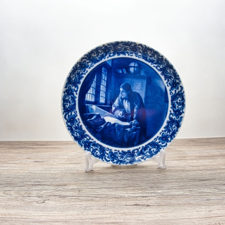 Sammelteller Berlin Design - Geograph nach Johannes Vermeer, blaues Porzellan  - Made in Germany - 9E3 - TOP Zustand- Mit ZERTIFIKAT