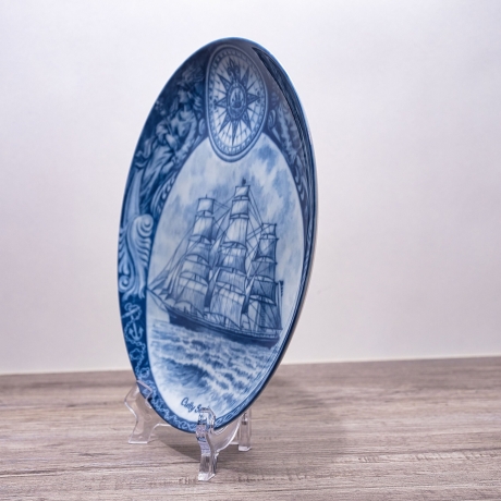Sammelteller Schiff - Cutty Sark 42/1250 - Berlin Design Nautica - blaues Porzellan - begrenzte Auflage - Made in West Germany (9E2) TOP
