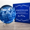 Sammelteller, Städteteller: Frankfurt am Main - Berlin Design - blaues Porzellan  - Made in Germany - mit Karton - 8B1 - TOP Zustand