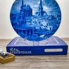 Sammelteller, Städteteller: Aachen - Berlin Design - blaues Porzellan  - Made in Germany - mit Karton - 8D1 - TOP Zustand