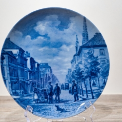 Sammelteller Berlin Design - Serie: Alt Bremerhaven - Bürgermeister Smidt Strasse - blaues Porzellan  - Made in Germany - 9D1 - TOP Zustand