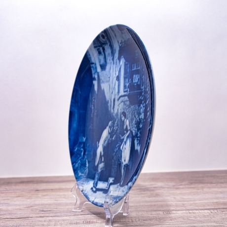 Sammelteller Berlin Design - Serie: Carl Spitzweg - Hochzeiter - blaues Porzellan - Auflage 5.000 - Made in Germany - 9E2 - TOP Zustand