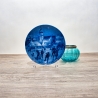 Weihnachtsteller - 1982: Weihnachtsabend in Wasserburg - Berlin Design - blaues Porzellan - begrenzte Auflage - Made in West Germany - (8C3)