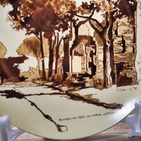 Sammelteller Berlin Design - Römische Impressionen - Ruinen an der Via Appia Antica - Made in Germany - 9E1 - TOP Zustand