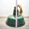 Deckenlampe K.W.E. Modell A23 Vintage Fabriklampe mit Juteseil-Aufhängung ausgestattet - E27 Fassung - MADE IN GERMANY - LA123, Upcycling