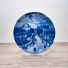 Sammelteller Berlin Design - Serie: Alt Bremerhaven - Erste Geestebrücke um 1857 - blaues Porzellan  - Made in Germany - 9D1 - TOP Zustand