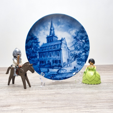 Sammelteller Berlin Design - Ratingen, die Dumeklemmer-Stadt seit 1276 - blaues Porzellan - Made in Germany - 9D2 - TOP Zustand