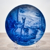 Sammelteller Muttertag: 1976 Rehe - Berlin Design - blaues Porzellan  - Made in West Germany - 19,5 cm - 8B3 - TOP Zustand