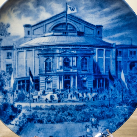 Sammelteller, Städteteller: Bayreuth - Berlin Design - blaues Porzellan  - Made in Germany - mit Karton - 8C1 - TOP Zustand