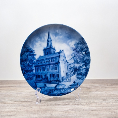 Sammelteller Berlin Design - Ratingen, die Dumeklemmer-Stadt seit 1276 - blaues Porzellan - Made in Germany - 9D2 - TOP Zustand