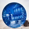 Weihnachtsteller - 1972: Bremen - von Berlin Design - blaues Porzellan - begrenzte Auflage - Made in West Germany - TOP Zustand (8C3)