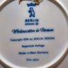 Weihnachtsteller - 1972: Bremen - von Berlin Design - blaues Porzellan - begrenzte Auflage - Made in West Germany - TOP Zustand (8C3)
