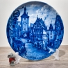 Sammelteller, Städteteller: Rothenburg ob der Tauber - Berlin Design - blaues Porzellan  - Made in Germany - mit Karton - 8C2 - TOP Zustand