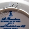 Sammelteller Berlin Design - Serie: Alt Bremerhaven - Erste Geestebrücke um 1857 - blaues Porzellan  - Made in Germany - 9D1 - TOP Zustand