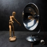 Stylische Bürolampe aus einer 1960er EGB Wärmelampe  - Upcycling, ehemalige DDR Lampe, Handmade in Germany, mit Zertifikat