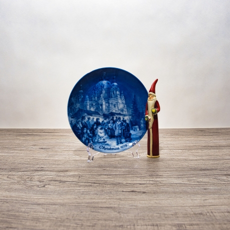 Christmas - 1978: Weihnachtsmarkt am Berliner Dom - Berlin Design - blaues Porzellan - begrenzte Auflage - Made in West Germany (8F1)