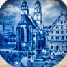 Sammelteller, Städteteller: Stuttgart - Berlin Design - blaues Porzellan  - Made in Germany - mit Karton - 8E2 - TOP Zustand