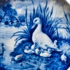 Sammelteller Muttertag: 1973 Enten - Berlin Design - blaues Porzellan  - Made in West Germany - 19,5 cm - 8B3 - TOP Zustand