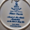 Sammelteller Father's day: 1974 - Aufstieg - Berlin Design - blaues Porzellan - Made in West Germany - 19,5 cm - 9E1 - TOP Zustand