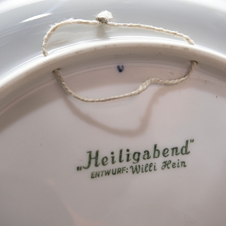 Rosenthal Weihnachts-Sammelteller - Entwurf Willi Hein - Motiv Heiligabend 1962 - handbemalt - 9E3